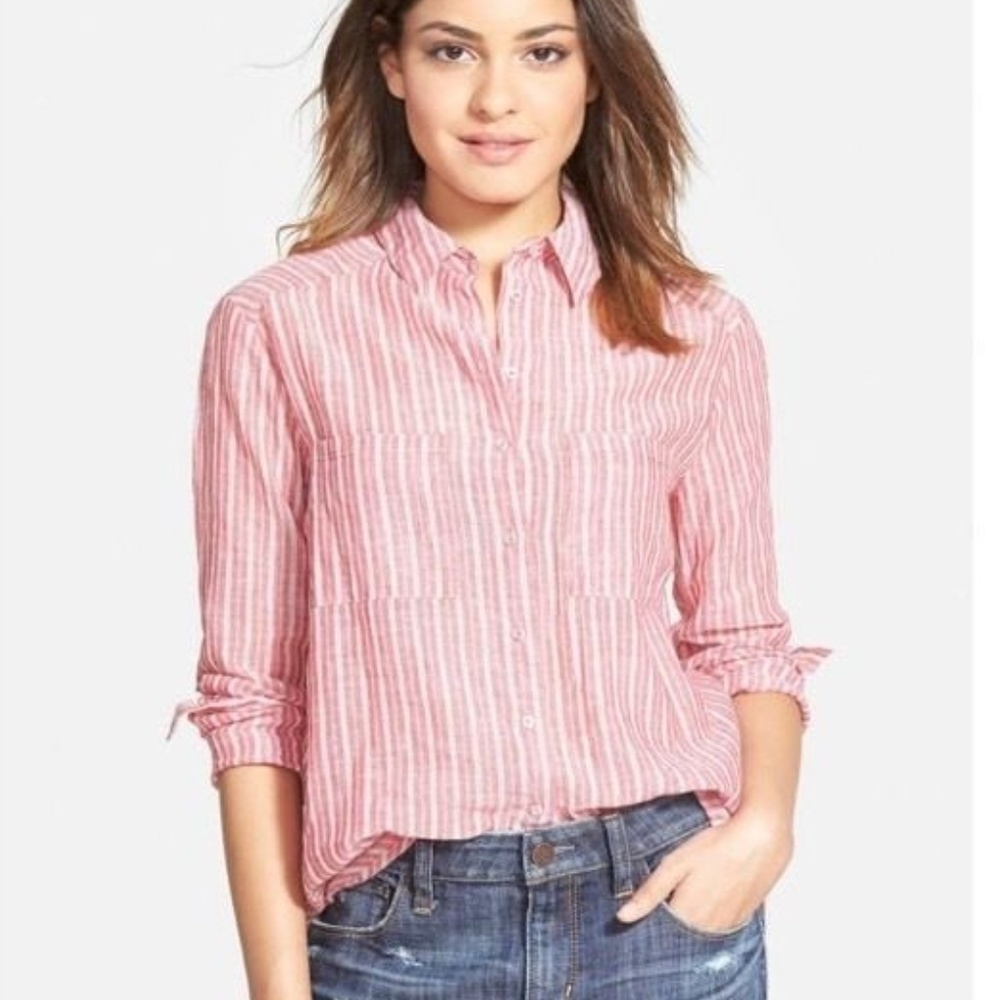 NEW Ace Delivery Stripe Button Down Shirt